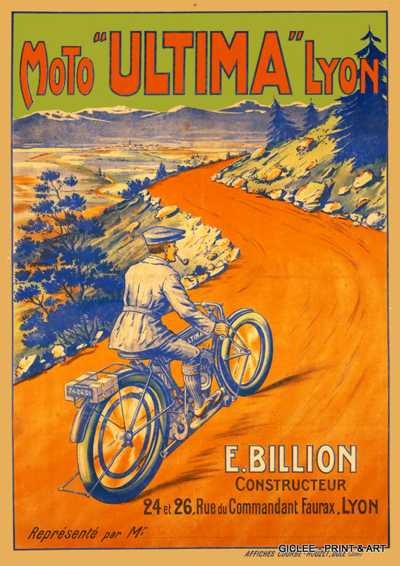 Iconic Posters Motorbike & Bicycle Vintage Poster Art